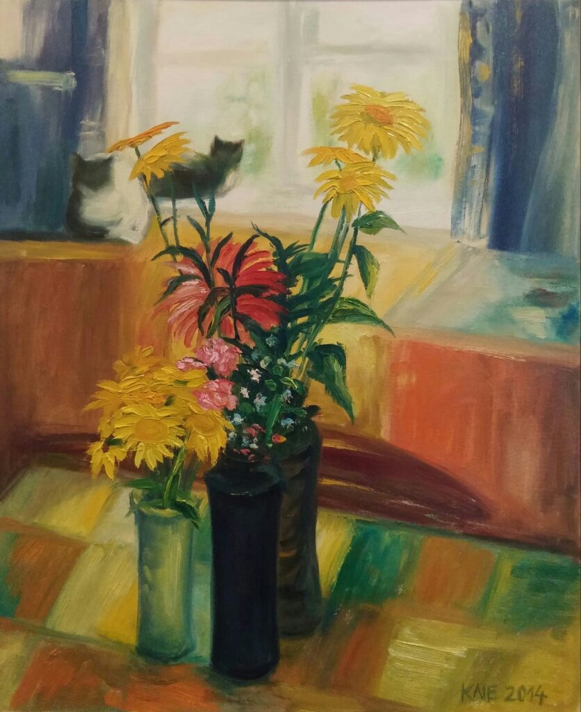 "Päikeselisel päeval" (õli, lõuend) 72x60 2014a 400€